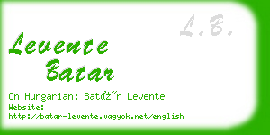 levente batar business card